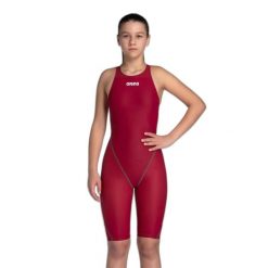 Strój kąpielowy dla dziewczynki Arena Powerskin St Next Ob. Czerwone stroje kąpielowe dla dziewczynek Arena, bez wzorów, z materiału. Za 348.42 zł.
