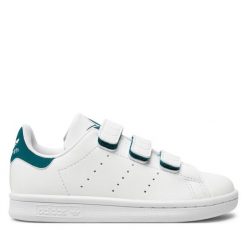 Sneakersy adidas. Białe półbuty dziewczęce Adidas, bez wzorów, bez zapięcia. Za 279.99 zł.