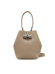 Longchamp Torebka 10279HFP Beżowy. Brązowe torebki do ręki damskie Longchamp, bez wzorów, ze skóry, bez dodatków. Za 2,039.00 zł.