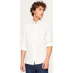 Koszula z mikroprintem slim fit - Biały. Białe koszule męskie Reserved. Za 89.99 zł.