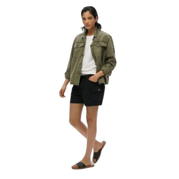 Damskie szorty cargo Superdry. Czarne szorty damskie Superdry., na lato, l, bez wzorów, z tkaniny, eleganckie. Za 280.70 zł.