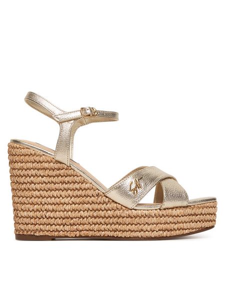 Steve Madden Espadryle 11005570 Złoty. Żółte sandały damskie Steve Madden, bez wzorów, ze skóry, bez obcasa, bez zapięcia. Za 531.99 zł.