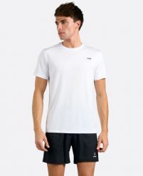 Męski T-shirt „Bamboo Tee” do tenisa/padla. Białe t-shirty męskie NORDICDOTS, m, bez wzorów, z materiału, bez kołnierzyka. Za 172.00 zł.