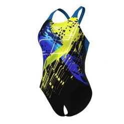 Strój kąpielowy damski jednoczęściowy treningowy basen Arena Funny Spot. Niebieskie kostiumy jednoczęściowe damskie Arena, xs, bez wzorów, sportowe, do pływania. Za 179.99 zł.