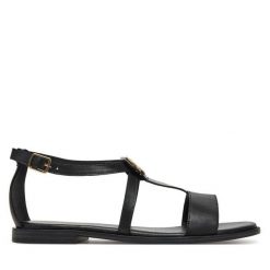 Sandały Beverly Hills Polo Club. Czarne sandały damskie Beverly Hills Polo Club, bez wzorów, bez obcasa, na płaskiej podeszwie, bez zapięcia. Za 229.99 zł.