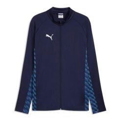 Bluza piłkarska męska Puma TeamLIGA26. Niebieskie bluzy męskie Puma, l, bez wzorów, z materiału, z kapturem, do piłki nożnej. Za 321.00 zł.