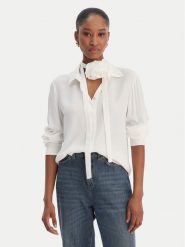 Marella Koszula Calca 2613111061 Biały Regular Fit. Białe bluzki damskie Marella, bez wzorów, z acetatu, bez kołnierzyka, bez ramiączek. Za 909.99 zł.