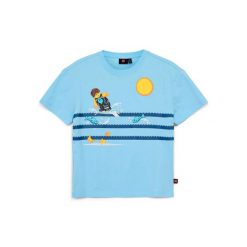 Koszulka Dziecięca Bio Bawełna LEGO Tano 318 Niebieska. Niebieskie t-shirty dla chłopców LEGO, bez wzorów, z bawełny, bez ramiączek. Za 54.99 zł.