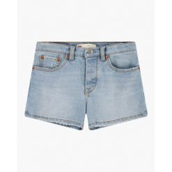 Szorty dżinsowe dla dziewczynki Levi's Original L6Z. Niebieskie spodenki dla dziewczynek Levi's, bez wzorów, z bawełny, vintage. Za 186.00 zł.