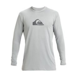 Koszulka surfingowa z długim rękawem UPF 50 dla Mężczyzn EVERYDAY SURF Szary. Szare bluzki z długim rękawem męskie Quiksilver, m, bez wzorów, z elastanu, bez kołnierzyka. Za 169.99 zł.