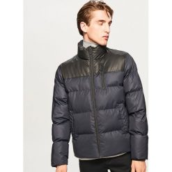 Pikowana kurtka ze stójką - Granatowy. Niebieskie kurtki męskie Reserved. Za 169.99 zł.