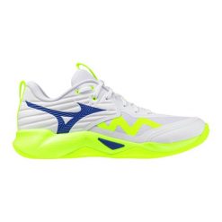 Buty halowe Mizuno Wave Momentum Pro. Białe buty sportowe męskie Mizuno, bez zapięcia, do siatkówki, mizuno wave. Za 399.99 zł.