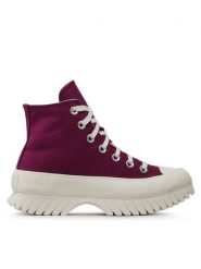 Converse Trzewiki Chuck Taylor All Star Lugged 2.0 Hi A03701C Fioletowy. Fioletowe botki damskie Converse, z materiału, retro, bez obcasa, na płaskiej podeszwie, bez zapięcia. Za 379.99 zł.