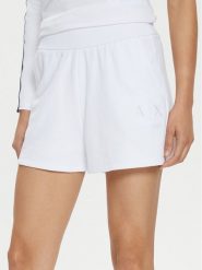 Armani Exchange Szorty sportowe 3DYS71 YJFDZ 1000 Biały Regular Fit. Białe szorty sportowe damskie Armani Exchange, l, bez wzorów, z bawełny, sportowe. Za 289.99 zł.