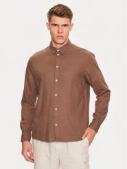 Solid Koszula 21107646 Brązowy Regular Fit. Brązowe koszule męskie !SOLID, m, bez wzorów, ze lnu, bez kołnierzyka, bez ramiączek. Za 189.99 zł.