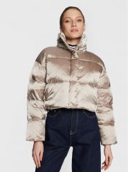 Calvin Klein Kurtka puchowa Shine K20K205007 Beżowy Regular Fit. Brązowe kurtki damskie Calvin Klein, xl, bez wzorów, z puchu, bez kaptura. Za 1,199.00 zł.