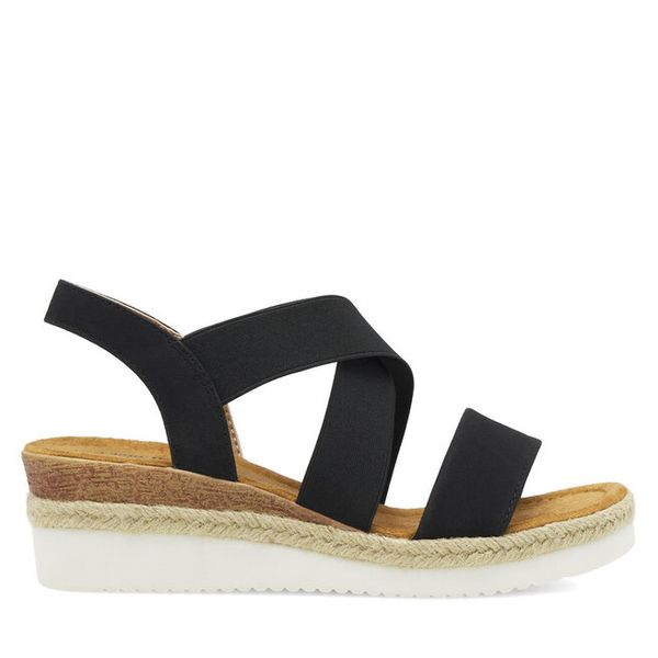 Espadryle Clara Barson. Czarne sandały damskie Clara Barson, bez wzorów, bez obcasa, bez zapięcia. Za 119.99 zł.