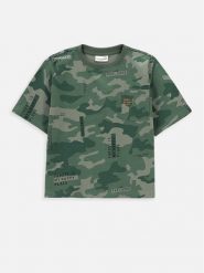 Coccodrillo T-Shirt WC4143203NAK Zielony Regular Fit. Zielone t-shirty dla chłopców COCCODRILLO, bez wzorów, z bawełny, bez ramiączek. Za 39.99 zł.