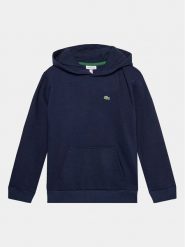 Lacoste Bluza SJ5292 Granatowy Regular Fit. Niebieskie bluzy dla chłopców Lacoste, bez wzorów, z bawełny, bez ramiączek, bez kaptura. Za 289.99 zł.