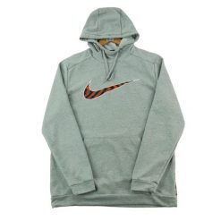 Bluza męska z kapturem Nike Dri-Fit szara. Szare bluzy męskie Nike, l, bez wzorów, z materiału, z kapturem. Za 85.16 zł.