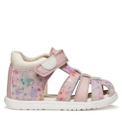 Sandały Geox. Czerwone sandały dziewczęce Geox, bez zapięcia. Za 249.99 zł.