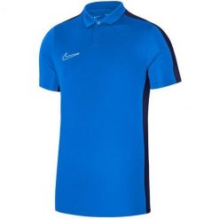 Męska Koszulka Polo Academy DriFIT. Niebieskie koszulki polo męskie Nike, m, bez wzorów, sportowe, bez ramiączek. Za 222.99 zł.