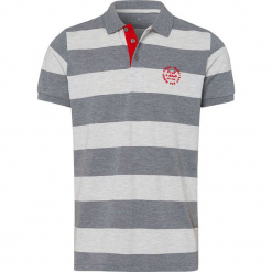 Koszulka polo w kolorze jasnoszaro-kremowym. Szare koszulki polo męskie Cross Jeans, z haftami. W wyprzedaży za 45.95 zł.