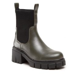 Botki DeeZee. Brązowe botki damskie DeeZee, bez obcasa, na słupku, bez zapięcia. Za 179.99 zł.