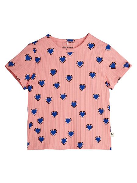 MINI RODINI T-Shirt 2522013128 Różowy Regular Fit. Czerwone t-shirty i topy dla dziewczynek Mini Rodini, bez wzorów, z bawełny, bez ramiączek. Za 109.99 zł.