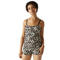 Kostium kąpielowy tankini dla kobiet Regatta Aceana III. Brązowe kostiumy jednoczęściowe damskie Regatta, m, bez wzorów, z elastanu, eleganckie, do pływania. Za 141.00 zł.