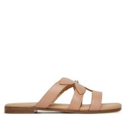 Klapki Lasocki. Brązowe klapki damskie Lasocki, bez wzorów, bez obcasa. Za 129.99 zł.