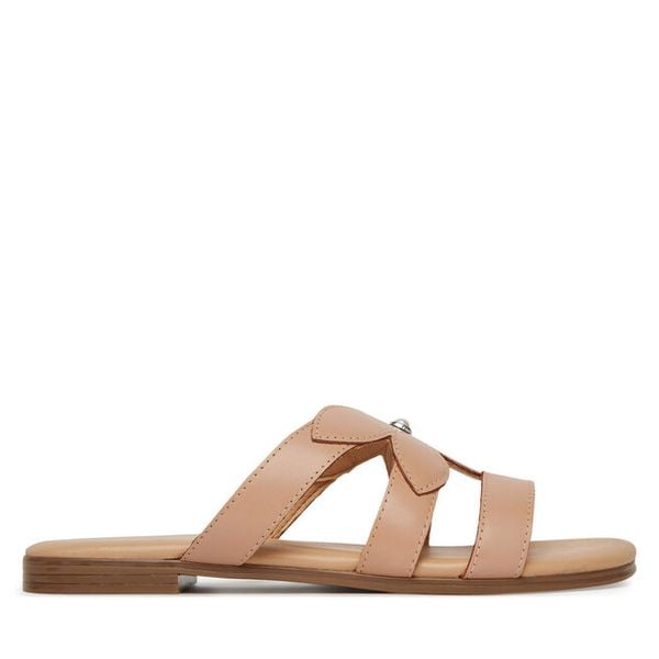 Klapki Lasocki. Brązowe klapki damskie Lasocki, bez wzorów, bez obcasa. Za 129.99 zł.