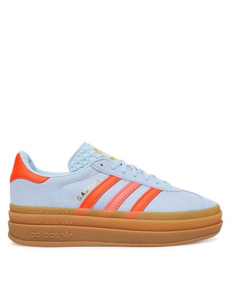 Adidas Sneakersy Gazelle Bold JR5950 Niebieski. Niebieskie buty sportowe dziewczęce Adidas, bez wzorów, ze skóry, bez zapięcia. Za 219.99 zł.