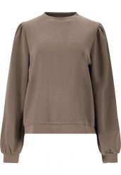 Bluza z rękawami balonowymi damska Athlecia Jillnana V2. Czarne bluzy sportowe damskie Athlecia, bez wzorów, z materiału, bez kaptura, na fitness i siłownię. Za 151.50 zł.