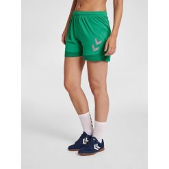 Damskie Szorty z poliestru Hummel Lead. Zielone szorty sportowe damskie Hummel, s, bez wzorów, z poliesteru, sportowe, do piłki nożnej. Za 119.00 zł.