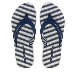 Japonki Tommy Hilfiger. Niebieskie klapki damskie Tommy Hilfiger, bez wzorów, bez obcasa. Za 169.99 zł.