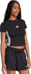 Adidas Koszulka damska adidas Essentials 3-Stripes Slim Baby czarno-biała JC8325 2XL. Białe t-shirty damskie Adidas, xl, bez wzorów, bez kołnierzyka. Za 115.55 zł.
