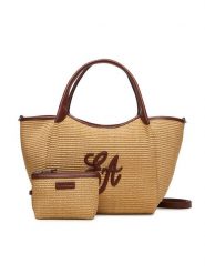 Emporio Armani Torebka EW001009 AF25819 M1334 Brązowy. Brązowe torebki do ręki damskie Emporio Armani, bez wzorów, ze skóry, bez dodatków. Za 1,619.00 zł.