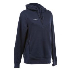 Bluza do hokeja na trawie damska Korok FH500. Niebieskie bluzy damskie KOROK, m, bez wzorów, z bawełny, bez kaptura. Za 179.99 zł.