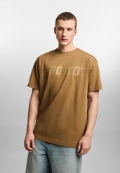 Koszulka sportowa męska Prosto Big log t-shirt z krótkim rękawem. Brązowe koszulki sportowe męskie Prosto., l, z aplikacjami, z bawełny, bez kołnierzyka, bez ramiączek. Za 144.99 zł.