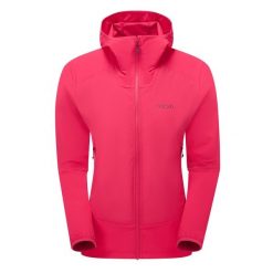 Kurtka softshellowa damska Rab Borealis Hoody z kapturem. Niebieskie kurtki damskie RAB, bez wzorów, z softshellu, z kapturem. Za 404.99 zł.