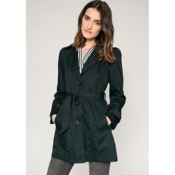 Vero Moda - Płaszcz. Szare płaszcze damskie Vero Moda, w paski, z bawełny. W wyprzedaży za 99.90 zł.