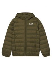 EA7 Emporio Armani Kurtka puchowa 7B000035 AF12477 U7014 Khaki Regular Fit. Brązowe kurtki i płaszcze dla chłopców EA7 Emporio Armani, na zimę, bez wzorów, z puchu, bez kaptura. Za 679.99 zł.