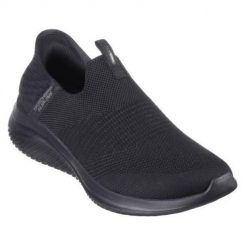 Buty do chodzenia damskie Skechers Slip-ins: Ultra Flex 3.0. Czarne obuwie sportowe damskie Skechers, bez wzorów, z materiału, sportowe, bez zapięcia. Za 399.99 zł.