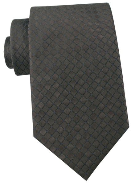 Krawat Męski - Angelo di Monti - Ciemny Brąz, Drobna Kratka. Krawaty i muchy Angelo di Monti, bez wzorów, z tkaniny, eleganckie. Za 49.99 zł.