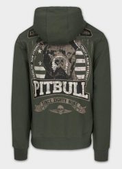 Bluza męska Pitbull z kapturem TROUBLEMAKER. Zielone bluzy męskie PITBULL, l, bez wzorów, z bawełny, z kapturem. Za 189.99 zł.