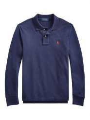 Polo Ralph Lauren Polo 323708858024 Granatowy Slim Fit. Niebieskie t-shirty dla chłopców Polo Ralph Lauren, bez wzorów, z bawełny, bez ramiączek. Za 319.99 zł.