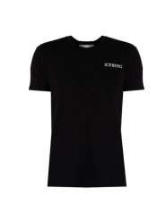 Iceberg T-Shirt "C-Neck" | F0256307 | Mężczyzna | Czarny. Czarne t-shirty męskie Iceberg, m, bez wzorów, z bawełny, eleganckie, bez kołnierzyka. W wyprzedaży za 499.00 zł.