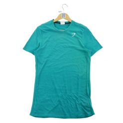 Second life - T-shirt damski Gymshaark do jogi - Jak nowy. Niebieskie t-shirty damskie GYMSHARK, l, bez wzorów, sportowe, bez kołnierzyka. Za 85.16 zł.