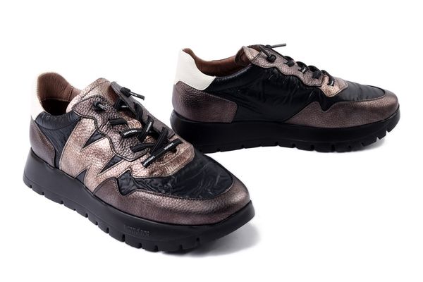 WONDERS A-2491 Elvin plomo, półbuty damskie. Czarne półbuty damskie Wonders, bez wzorów, z gumy, bez obcasa, bez zapięcia. Za 679.90 zł.